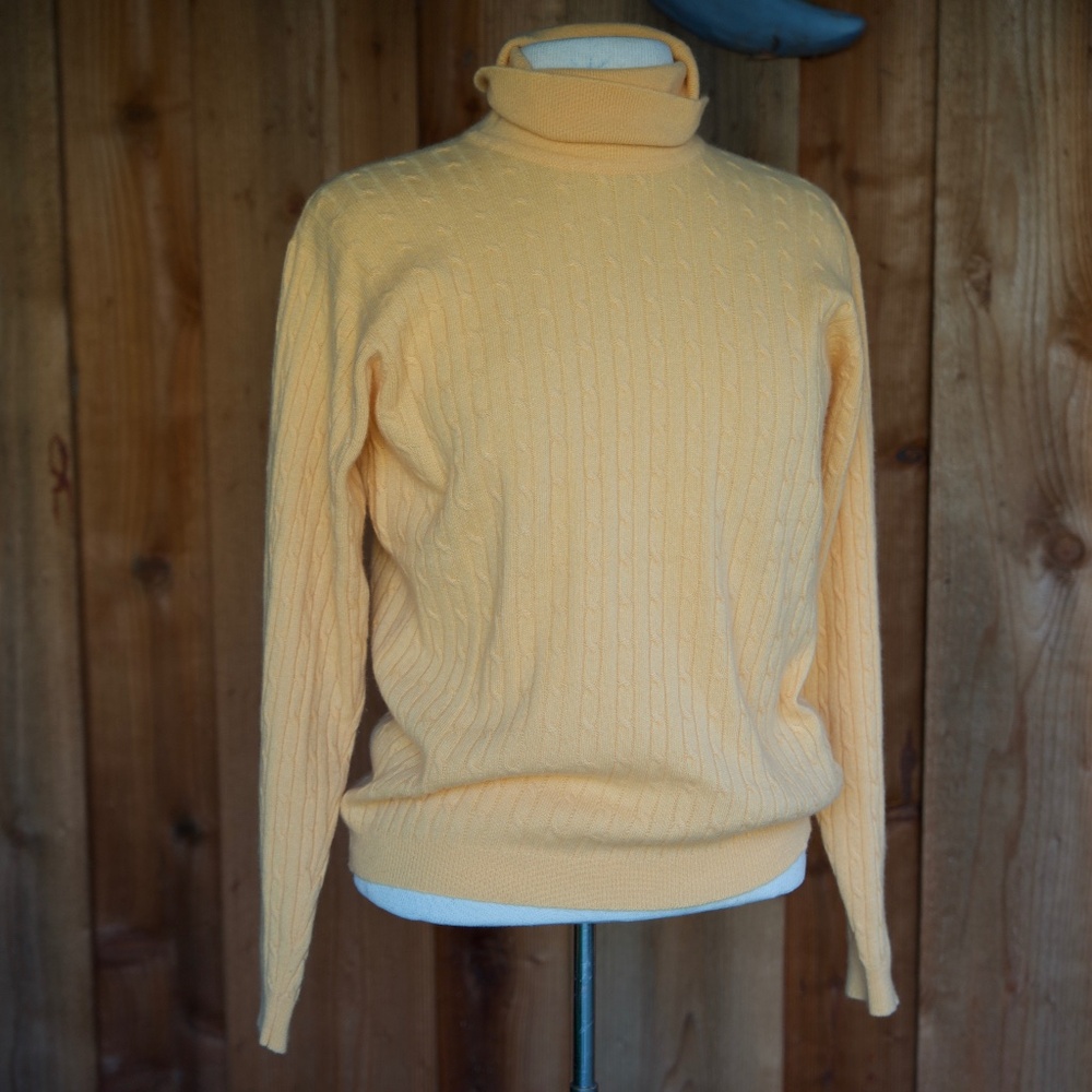 Clan Douglas 100% Cashmere Knit Turtleneck Sweater Made In Scotland Woman's L - Picture 5 of 15